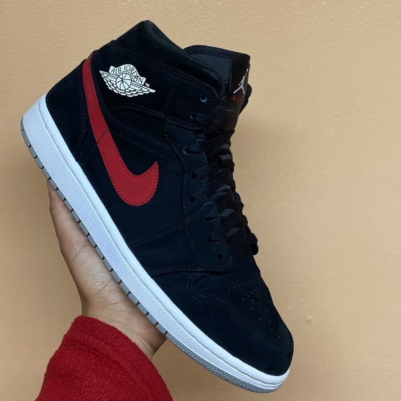 Air Jordan 1 Mid Multi Color Swoosh Black 554724-065 - Picture 8 of 16